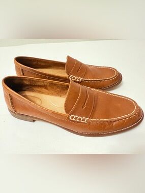 Sperry Seaport Penny Loafers Tan Brown Leather Women’s Size 11 STS81928